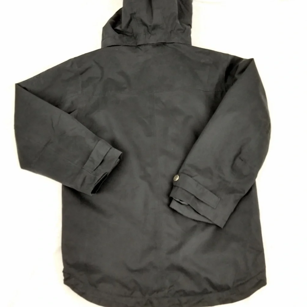 Burberry Black Raincoat with High Collar and Full-Length Zipper